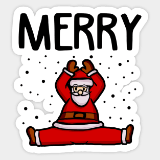 Yoga Matching Christmas Sweatshirt Sticker